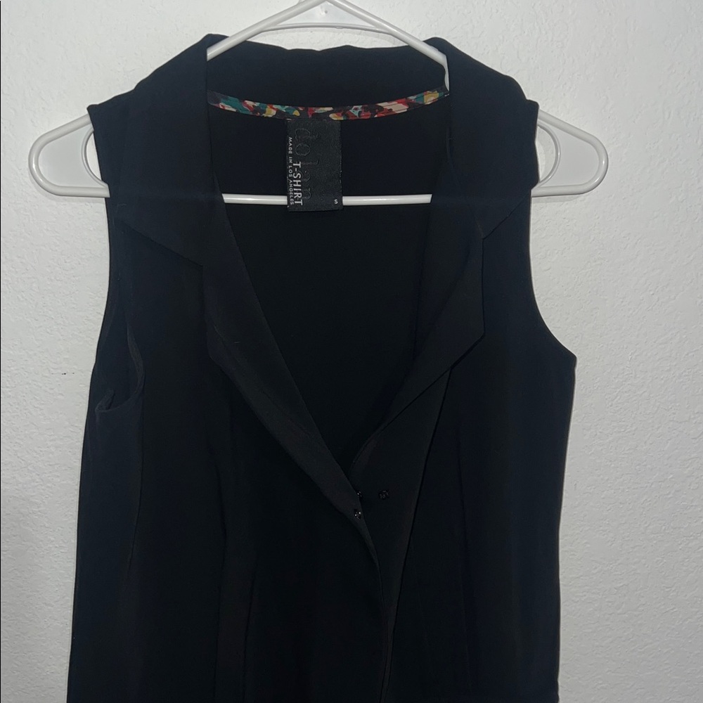 Dolan LA Black Sleeveless Blazer Jumpsuit